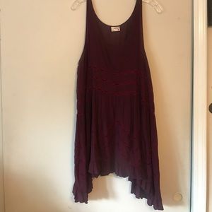 Free People Voile and Lace Trapeze Slip