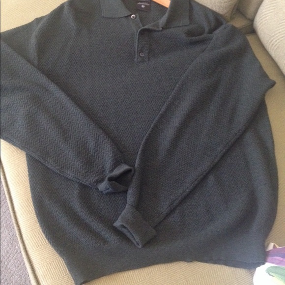 EVERGREEN e-LUXE 100% WOOL GREEN SWEATER SZ XL T - Picture 1 of 3