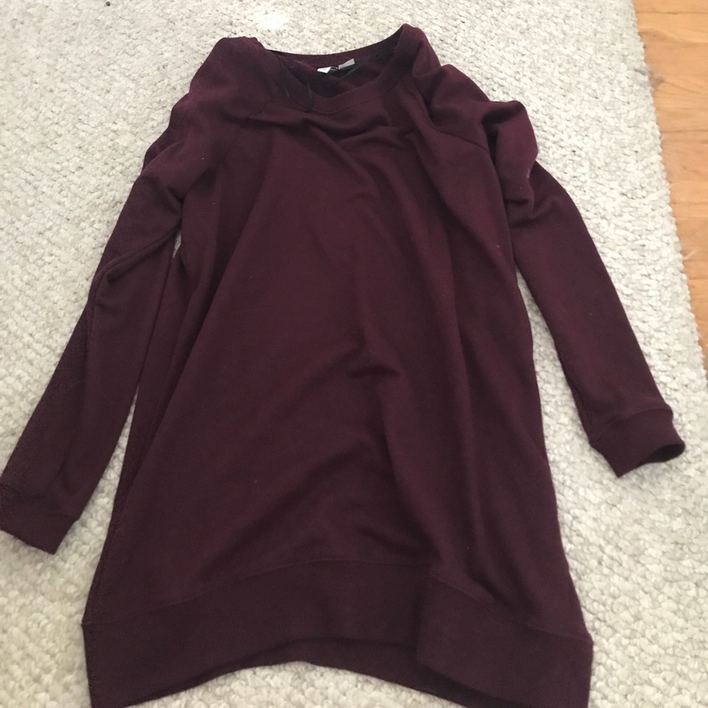 NEVER WORN cranberry H&M sweatshirt dress