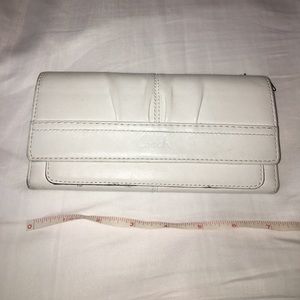 Off white leather coach wallet