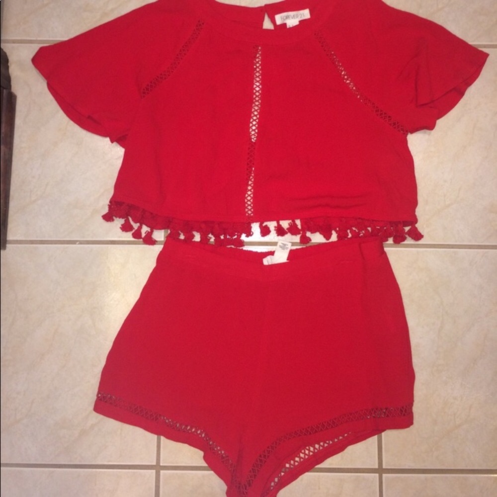 Shorts and crop top set