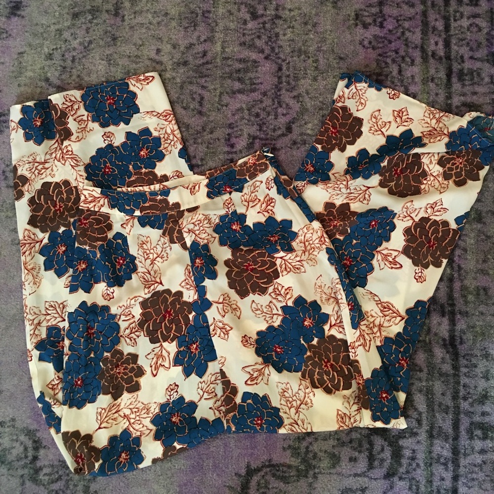 WIDELEG FLORAL PANTS
