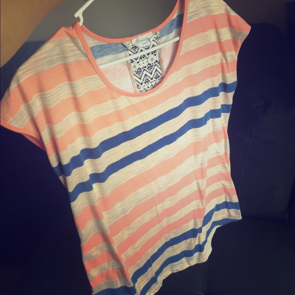 Cotton and lace maternity top