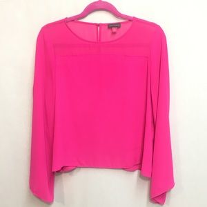 Vince Camuto hot pink bell sleeve blouse Vince Camuto hot pink bell sleeve blouse