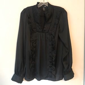 Silk tuxedo blouse