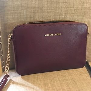 Burgundy Michael Kors Crossbody Bag