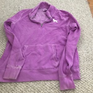 Purple PINK quarter zip sweatshirt