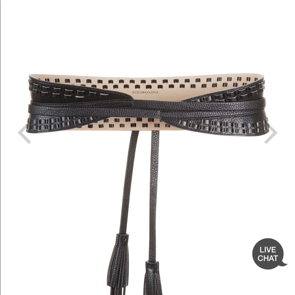 Black leather belt