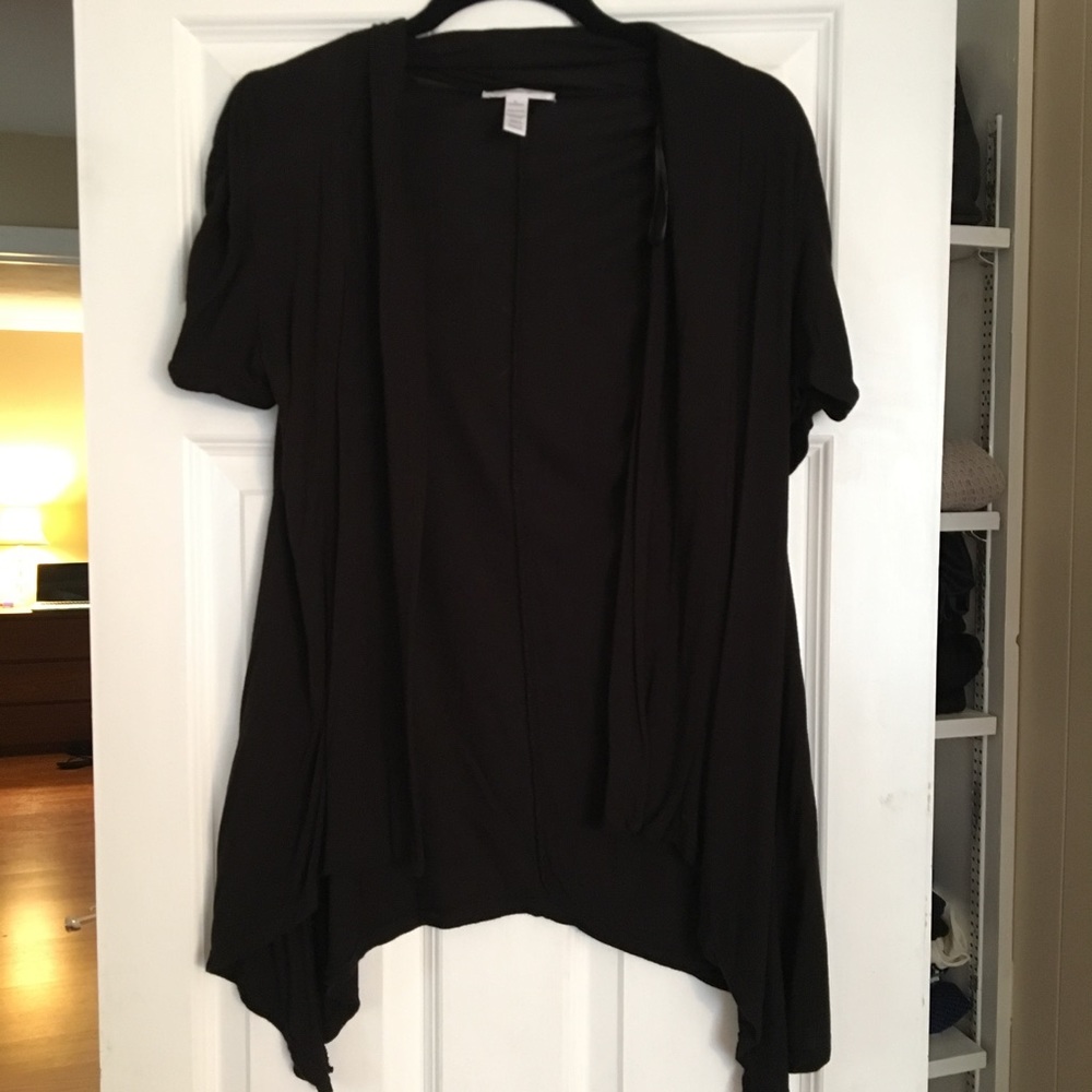 Short sleeve open cardigan