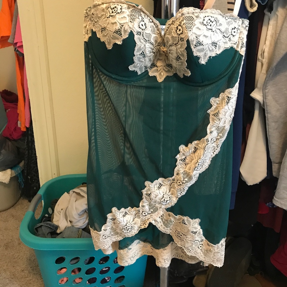 Fredericks of Hollywood Lace Sheer Chemise