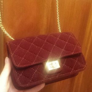 Burgundy crossbody purse