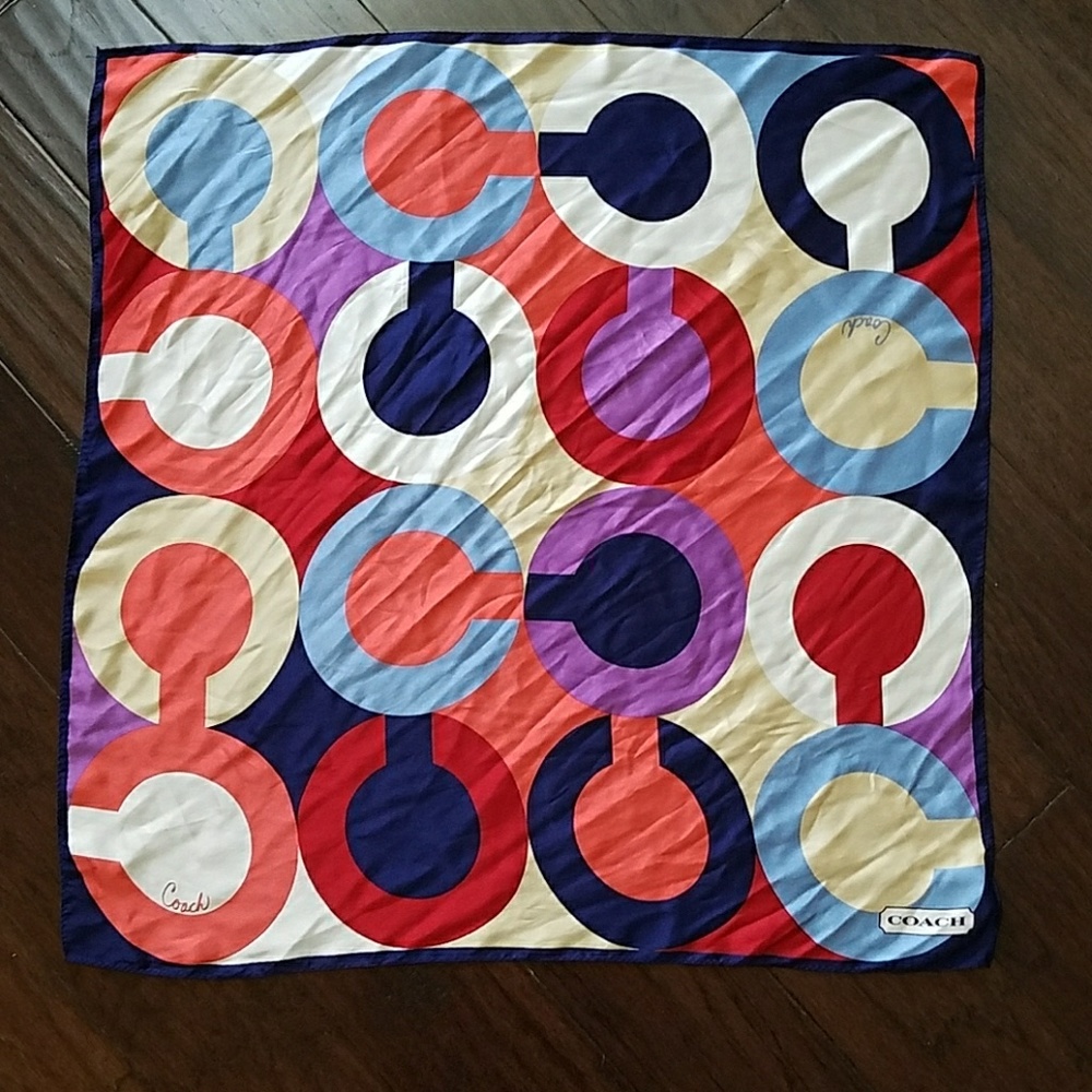 Coach op art silk scarf