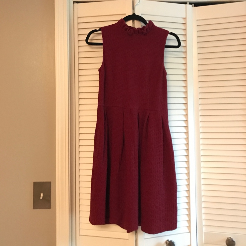 Anthropologie Ruffle Collar Dress