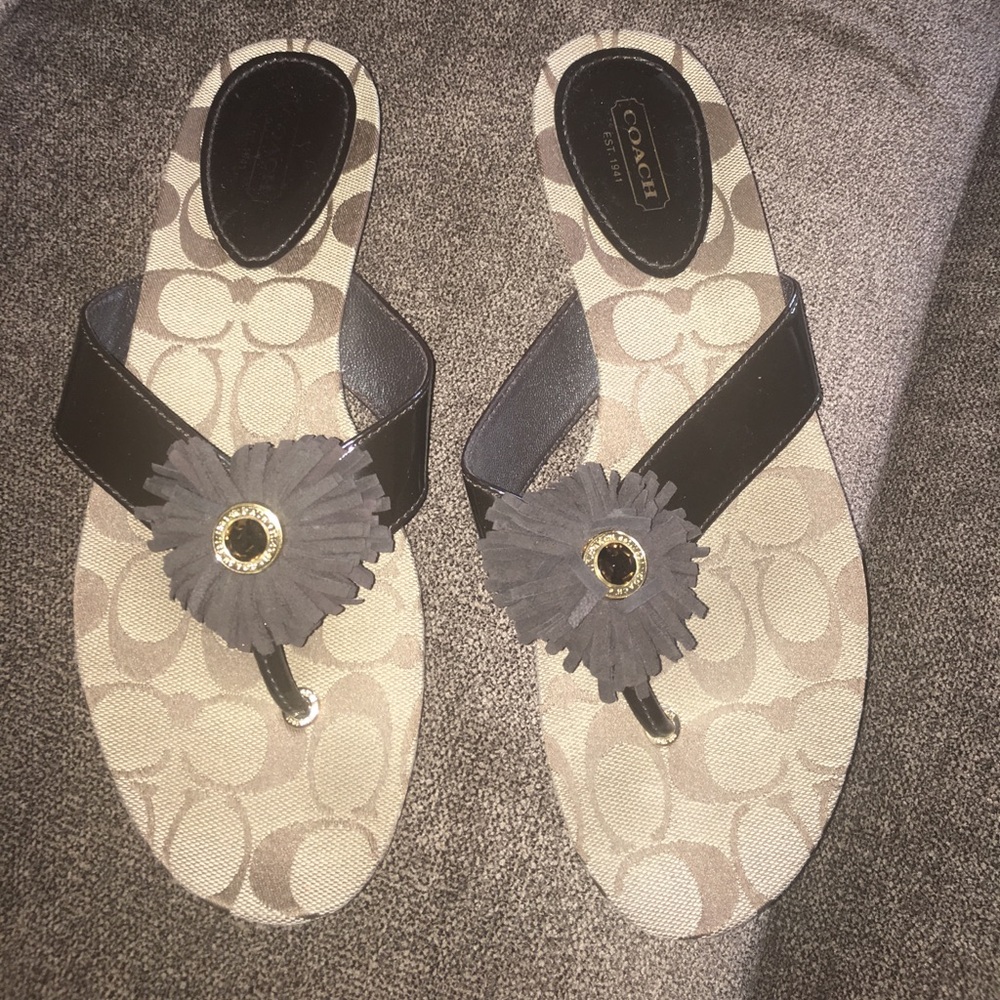 Coach flip flops