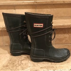 Hunter lace up wellies