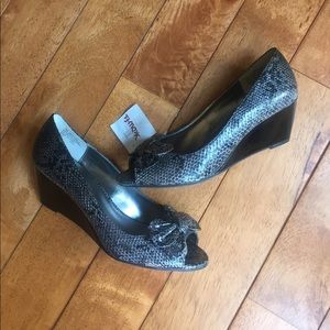 Anne Klein Open Toed Wedges