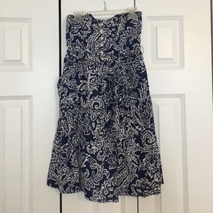 AE blue & white strapless dress💙