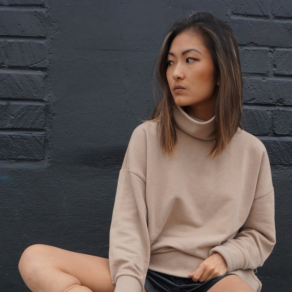 Slouchy Turtleneck Sweater