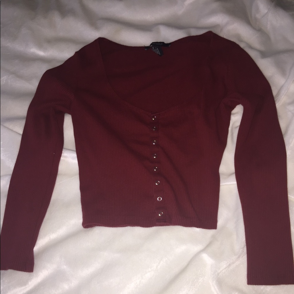 Long sleeve crop top