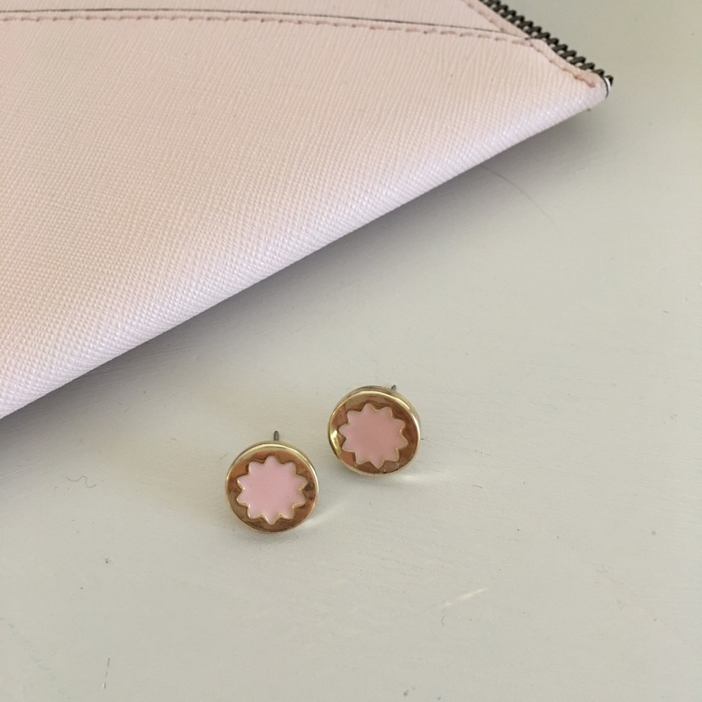 House of Harlow Pink/Gold Studs