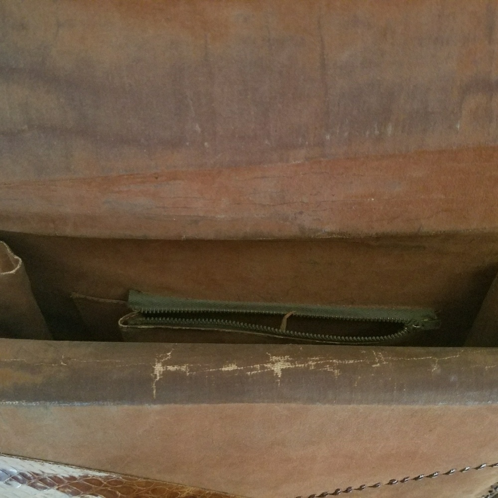 H/P🎉 VINTAGE 50s Rare Full Body Alligator Handbag - Picture 6 of 6