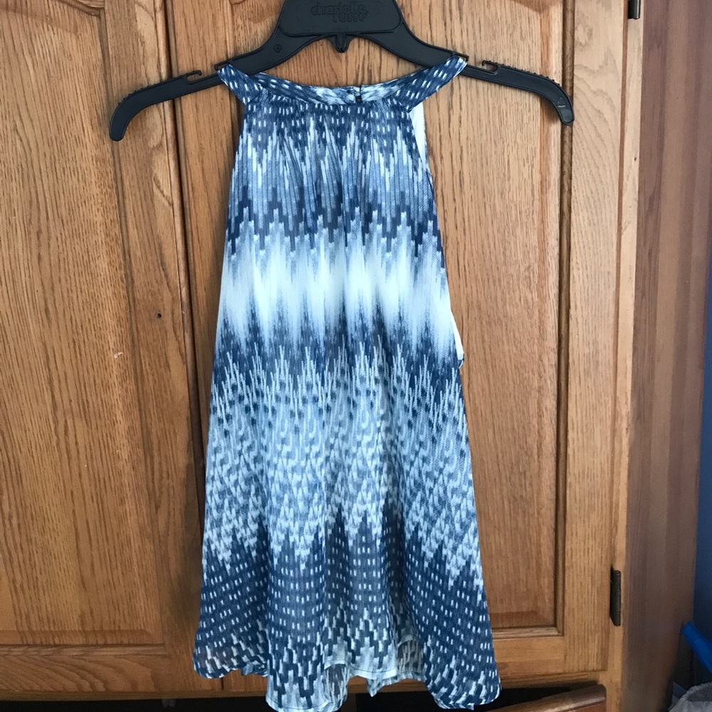 Patterned Halter Tank Top