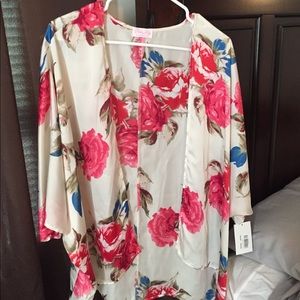 Antique Rose Floral Kimono