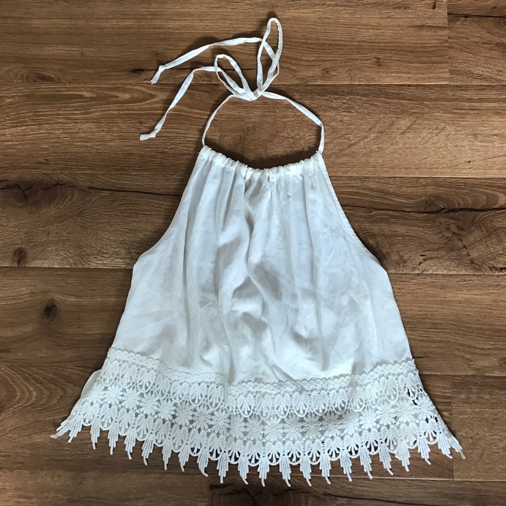 Lace Halter Crop Top
