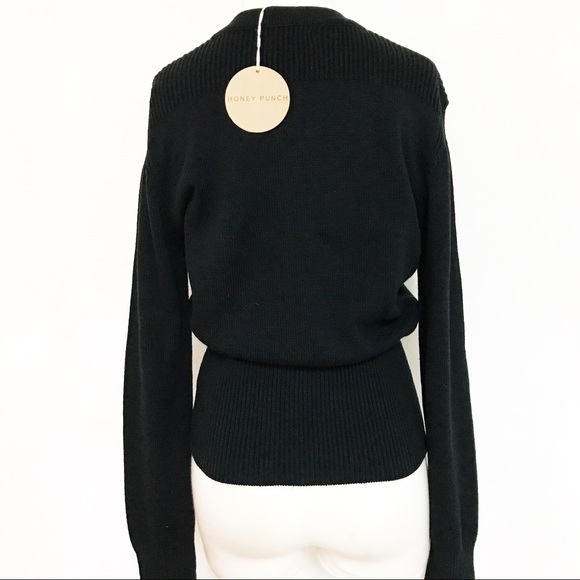 Lace Up Tie Knit sweater pullover - Picture 3 of 6