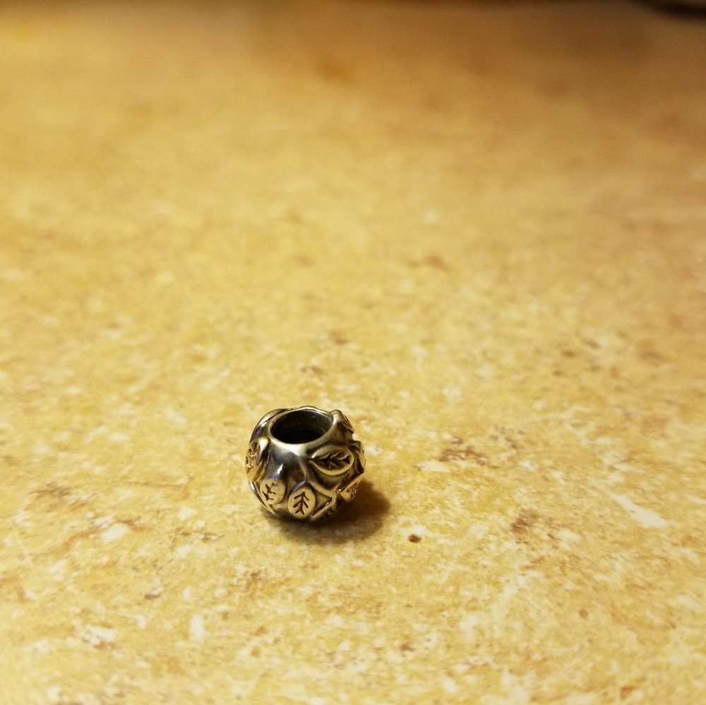 Silver with 14k gold Pandora charm