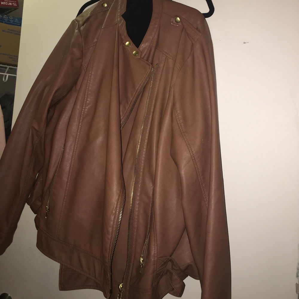 Brown jacket new no tags wore twice .