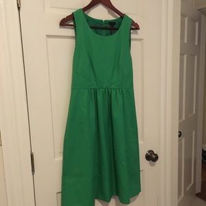 J. Crew Madelene Green Wool Garbadine  Dress