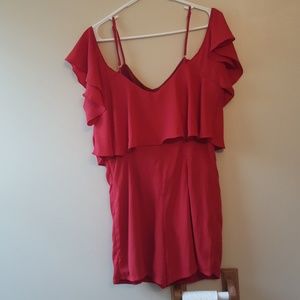 Off the shoulder romper.