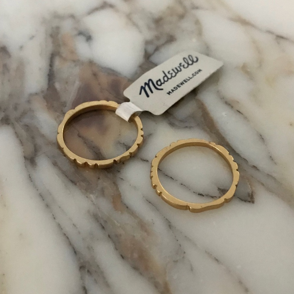 Madewell Brass Stacking Rings