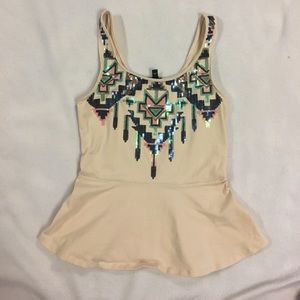 Sequin express tank top