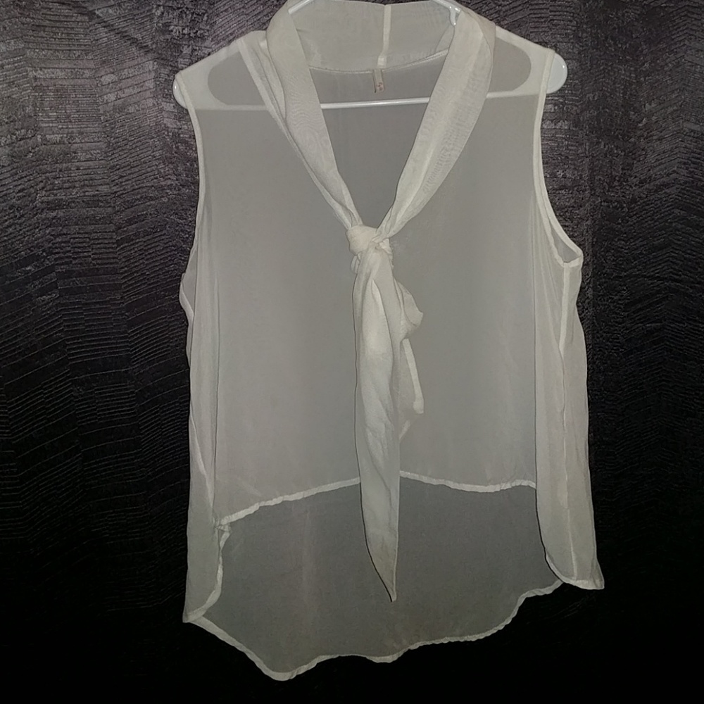 Sheer sleeveless blouse