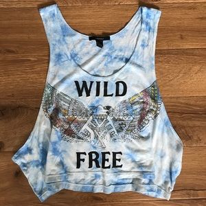 Tie Dye Muscle Tank Crop Top