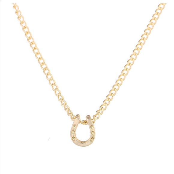 New • gold horseshoe necklace - Picture 2 of 4