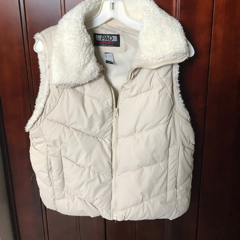 PAO Sport Puffer Faux Shearling Outerwear Vest