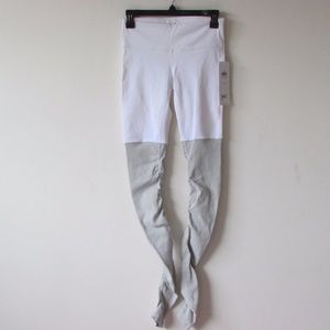 ALO YOGA GODDESS LEGGING WHITE/VAPOR GREY - SIZE S