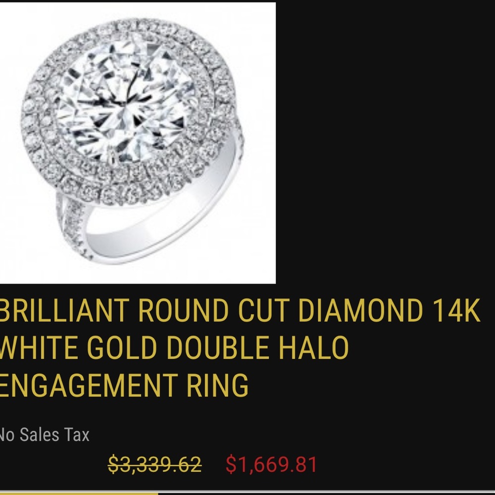 Clarity Enhanced Diamond Engagement 18k Gold Ring