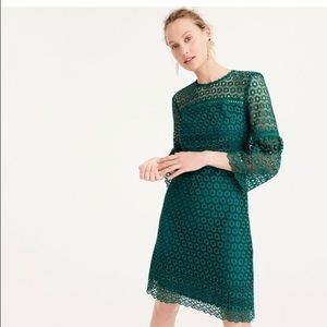 Bell-sleeve daisylace dress