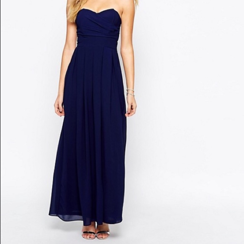 TFNC Maxi Dress with Pleated Bust