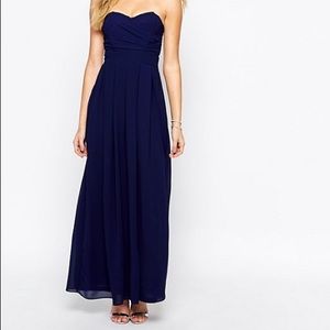 TFNC Maxi Dress with Pleated Bust