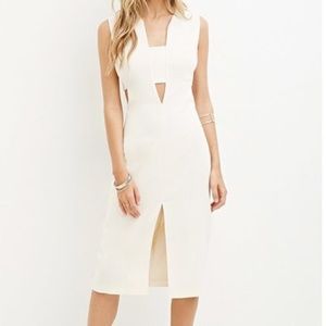 Cream color cut out dress