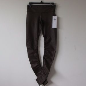 ALO YOGA Idol Legging - Chocolate Brown Glossy NEW