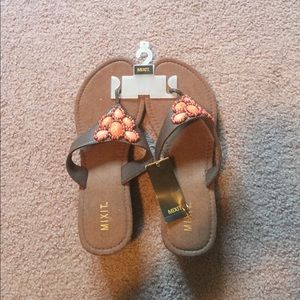 Mixit brown wedged sandals