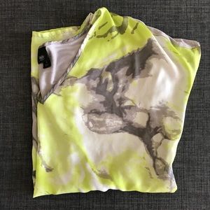 Mossimo Green/Gray abstract print top, Size M Mossimo Green/Gray abstract print top, Size M