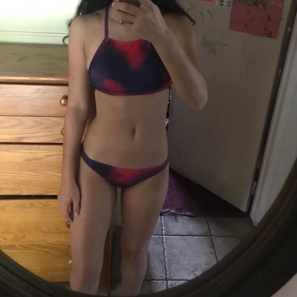 NEW Red tie dye bikini