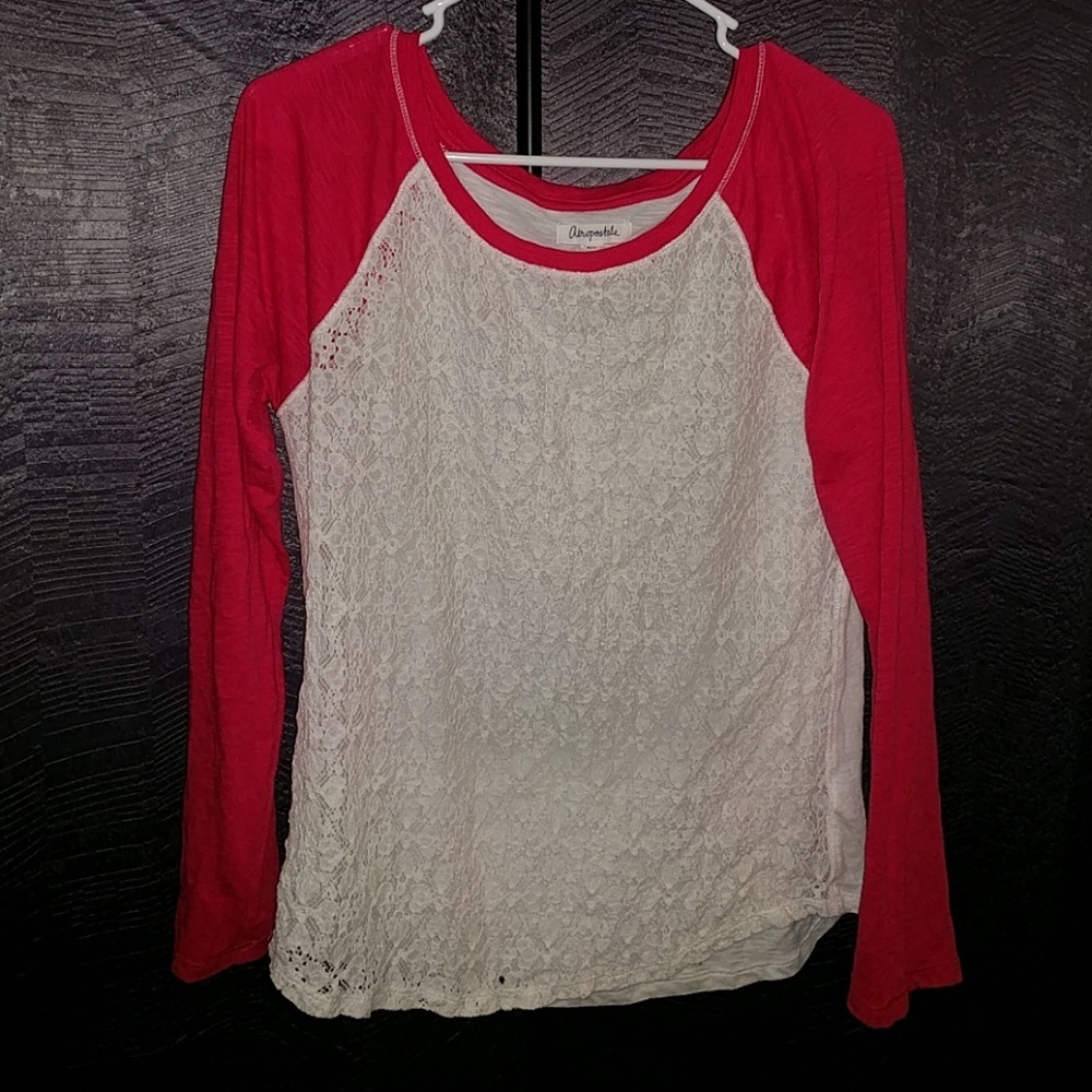Raglan lace top
